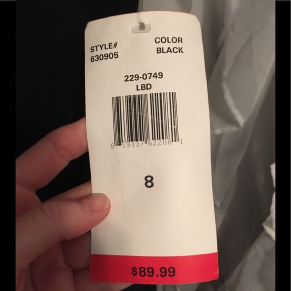 🆕 Onyx Nite, Elegant Little Black Dress, Sz 8 - Picture 5 of 8